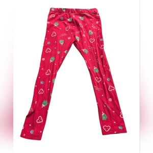 Red Heart Patterned Leggings